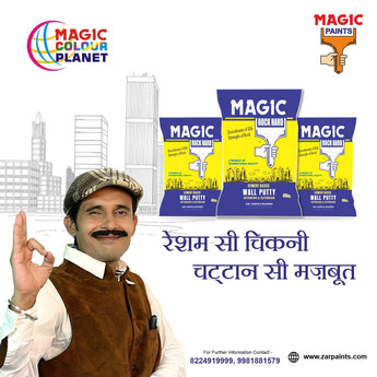 Magic Paints Wall Putty β Smooth surface preparation for interior and exterior walls