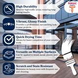 Ajooba Synthetic Enamel by Magic Paints – Glossy durable coating for metal and wood surfaces