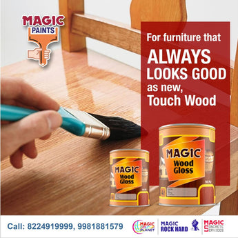 Magic Paints Wood Gloss 1KPU – Premium PU Finish for Wooden Surfaces