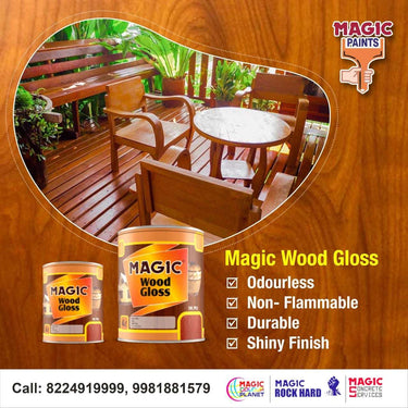 Magic Paints Wood Gloss 1KPU – Premium PU Finish for Wooden Surfaces