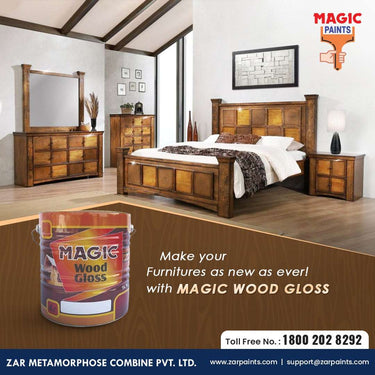 Magic Paints Wood Gloss 1KPU – Premium PU Finish for Wooden Surfaces