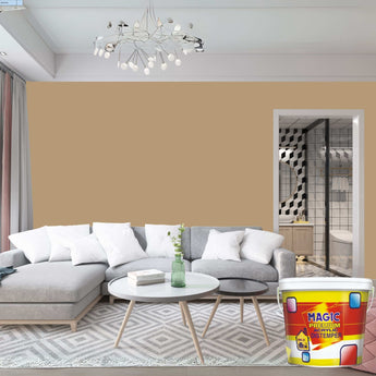 Magic Paints Acrylic Distemper premium interior wall paint offering excellent coverage, smooth matte finish, vibrant colors, easy application, and long-lasting durability for residential and commercial interiors.