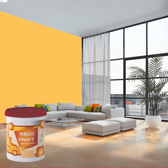 Magic Smart Interior Acrylic Emulsion Paint For A Smooth, Orange Grove 10 Liters