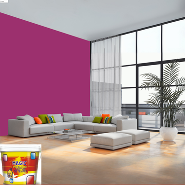 Magic Paints Acrylic Distemper premium interior wall paint offering excellent coverage, smooth matte finish, vibrant colors, easy application, and long-lasting durability for residential and commercial interiors.