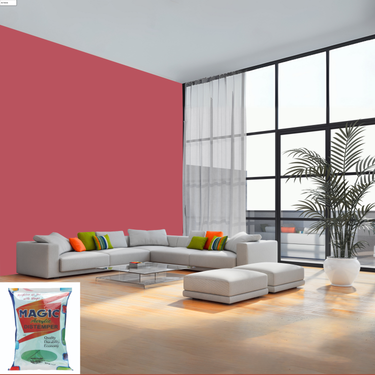 Magic Paints Acrylic Distemper premium interior wall paint offering excellent coverage, smooth matte finish, vibrant colors, easy application, and long-lasting durability for residential and commercial interiors.