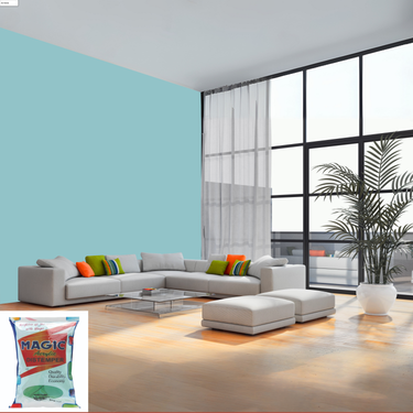 Magic Paints Acrylic Distemper premium interior wall paint offering excellent coverage, smooth matte finish, vibrant colors, easy application, and long-lasting durability for residential and commercial interiors.