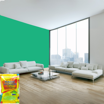 Magic Paints Junior Pouch Distemper economical interior wall paint offering excellent coverage, smooth matte finish, easy application, vibrant colors, and long-lasting durability for residential and commercial interiors.