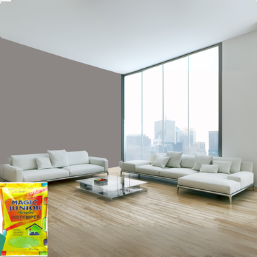Magic Paints Junior Pouch Distemper economical interior wall paint offering excellent coverage, smooth matte finish, easy application, vibrant colors, and long-lasting durability for residential and commercial interiors.