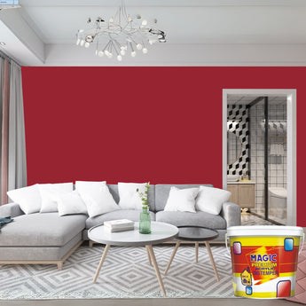 Magic Paints Acrylic Distemper premium interior wall paint offering excellent coverage, smooth matte finish, vibrant colors, easy application, and long-lasting durability for residential and commercial interiors.