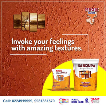 Magic Rustic Wall Texture Paint by Magic Paints – Decorative earthy effect for Bedroom Walls