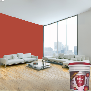 Magic Paints Silk Interior Paint premium interior emulsion with a luxurious silky finish, excellent coverage, superior washability, rich color retention, and long-lasting durability for elegant residential and commercial interiors.