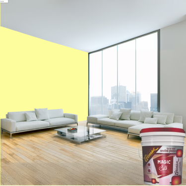 Magic Paints Silk Interior Paint premium interior emulsion with a luxurious silky finish, excellent coverage, superior washability, rich color retention, and long-lasting durability for elegant residential and commercial interiors.